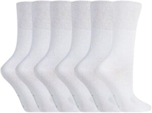6 pairs of Women's Gentle Grip No-Elastic Socks in soft cotton blend – comfortable and practical socks for women in the United Kingdom
