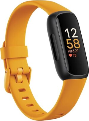 Fitbit Versa 4 fitness smartwatch in sleek design with built-in GPS and long battery life, ideal for active users in the UK