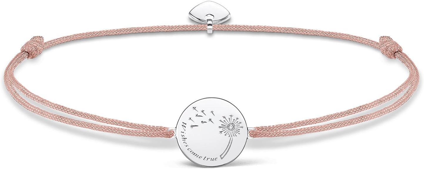 Thomas Sabo Little Secret Bracelet UK featuring sterling silver and adjustable cord with cubic zirconia accents