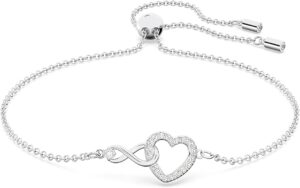 Swarovski Infinity Heart Bracelet with sparkling crystals and rhodium plating – elegant women's jewellery for the United Kingdom market