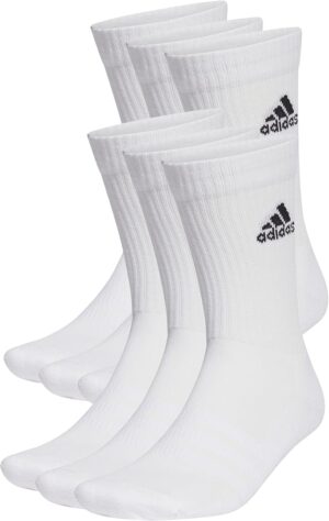 adidas unisex cushioned crew socks 6-pack – soft, breathable sportswear socks designed for comfort and durability in the United Kingdom.