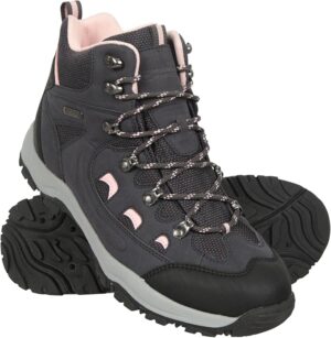 Mountain Warehouse Adventurer Women's Waterproof Boots featuring synthetic upper, cushioned footbed, and deep-lugged sole for hiking and trekking in the United Kingdom