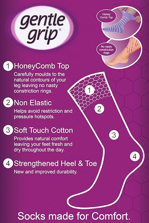 Women’s Gentle Grip No-Elastic Socks UK - Image 5