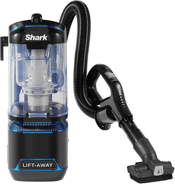 Shark NV602UK Corded Upright Vacuum Cleaner in blue with Lift-Away technology, LED headlights, anti-allergen filter, 1.1L capacity – ideal for homes in the United Kingdom.
