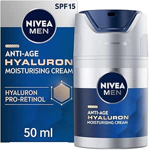 NIVEA MEN Anti-Age Hyaluron SPF15 moisturising cream for men 50ml | Anti wrinkle face cream UK