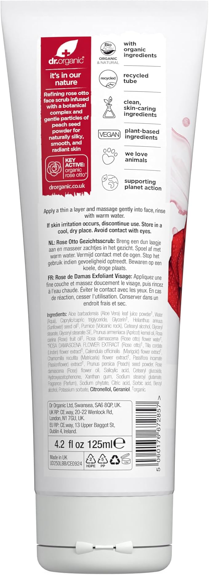 Dr Organic Rose Otto Face Scrub – Natural Exfoliating Care | UK - Image 3